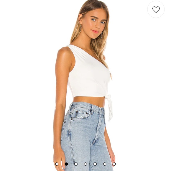 Superdown Willow One Shoulder Top in White - Picture 4 of 5